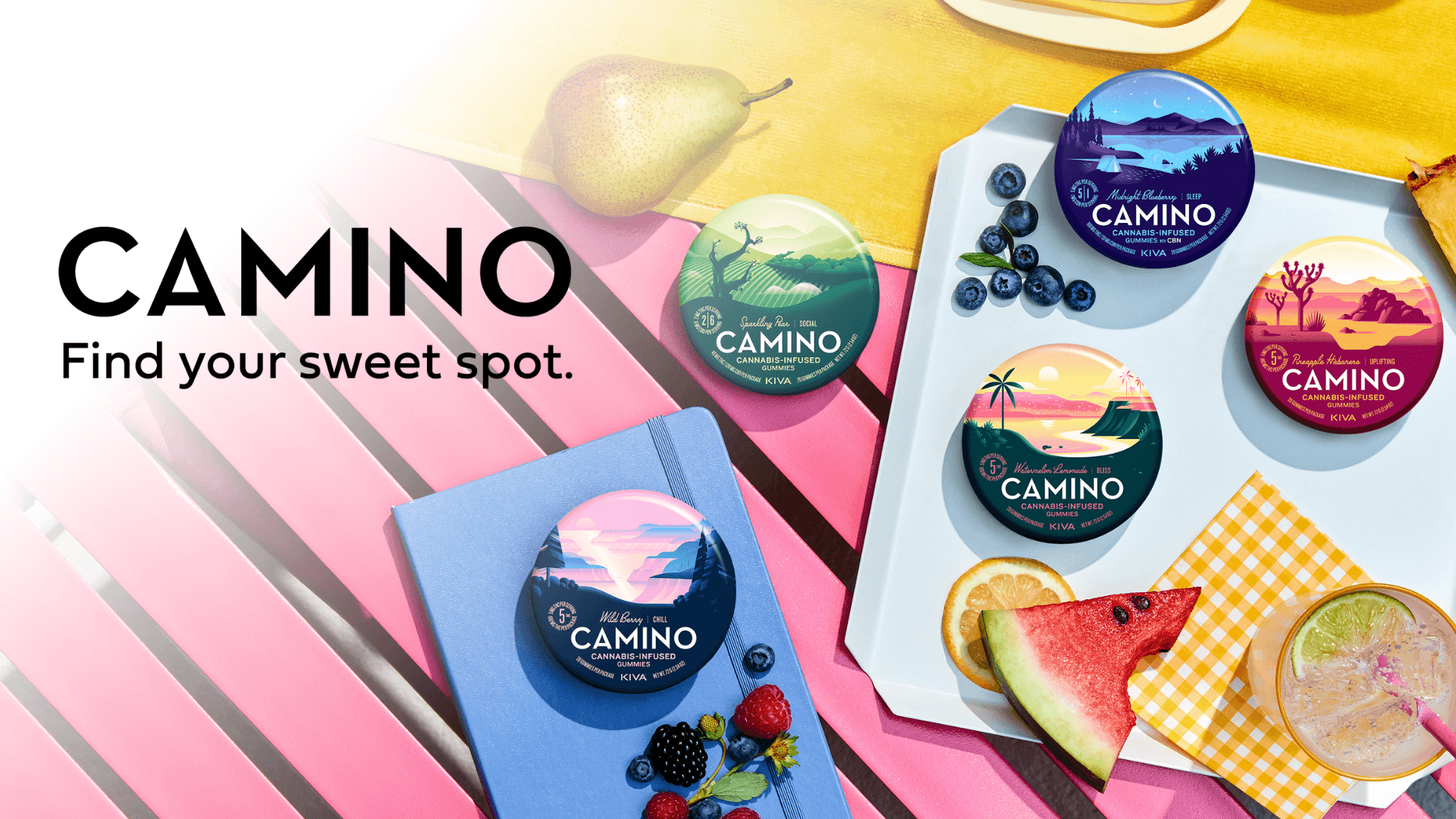 Camino cannabis gummies by Kiva at Ayr Wellness